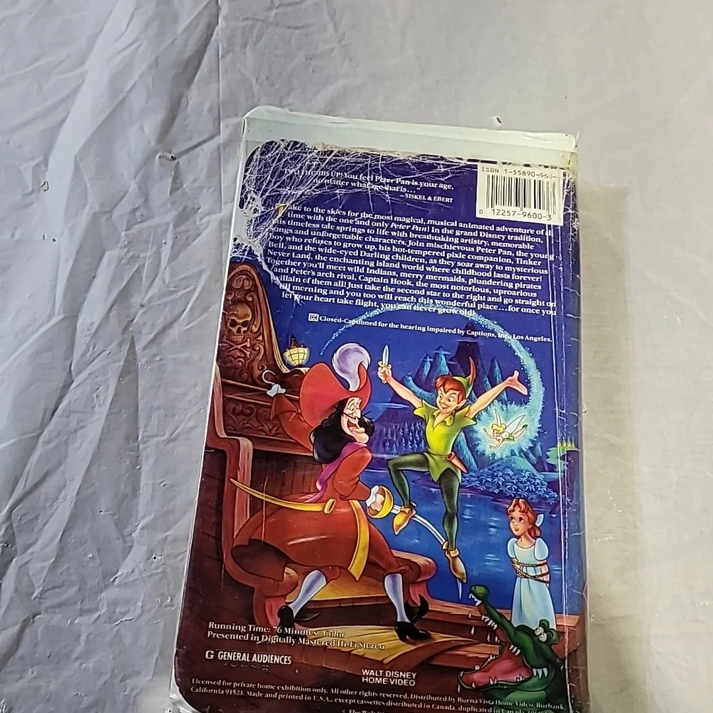 Disney Peter Pan VHS Tape